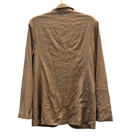 WAYF – Vesper Double-Breasted Satin Blazer – Charcoal – Size Small - Picture 4 of 4